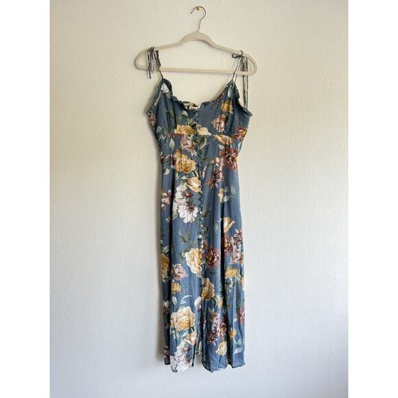 VICI Women’s Floral Print Dress Button Front Details Sleeveless Midi Size Small - Picture 1 of 9